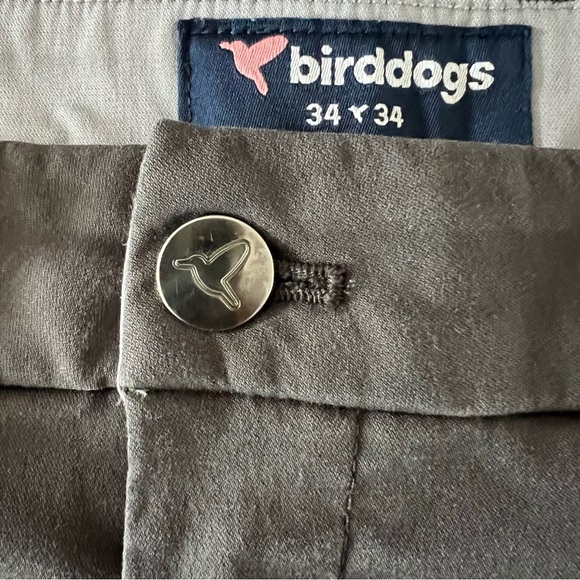 Birddogs Pants Mens Slim Fit Stretch Chino Performance Lined Dark Gray 34x31 - Picture 6 of 10